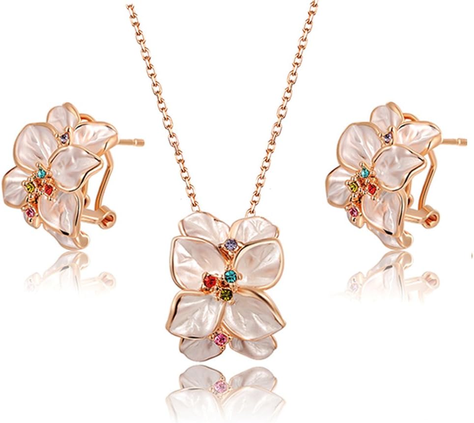 Angelady Rose gold Necklace Best Gift For Girl Women, Crystal from Swarovski Mom Jewelry Gift