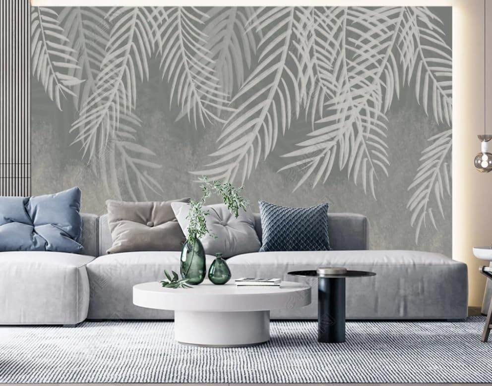 Papier peint intissé feuilles de bananier tropical 200x140 cm pour salon