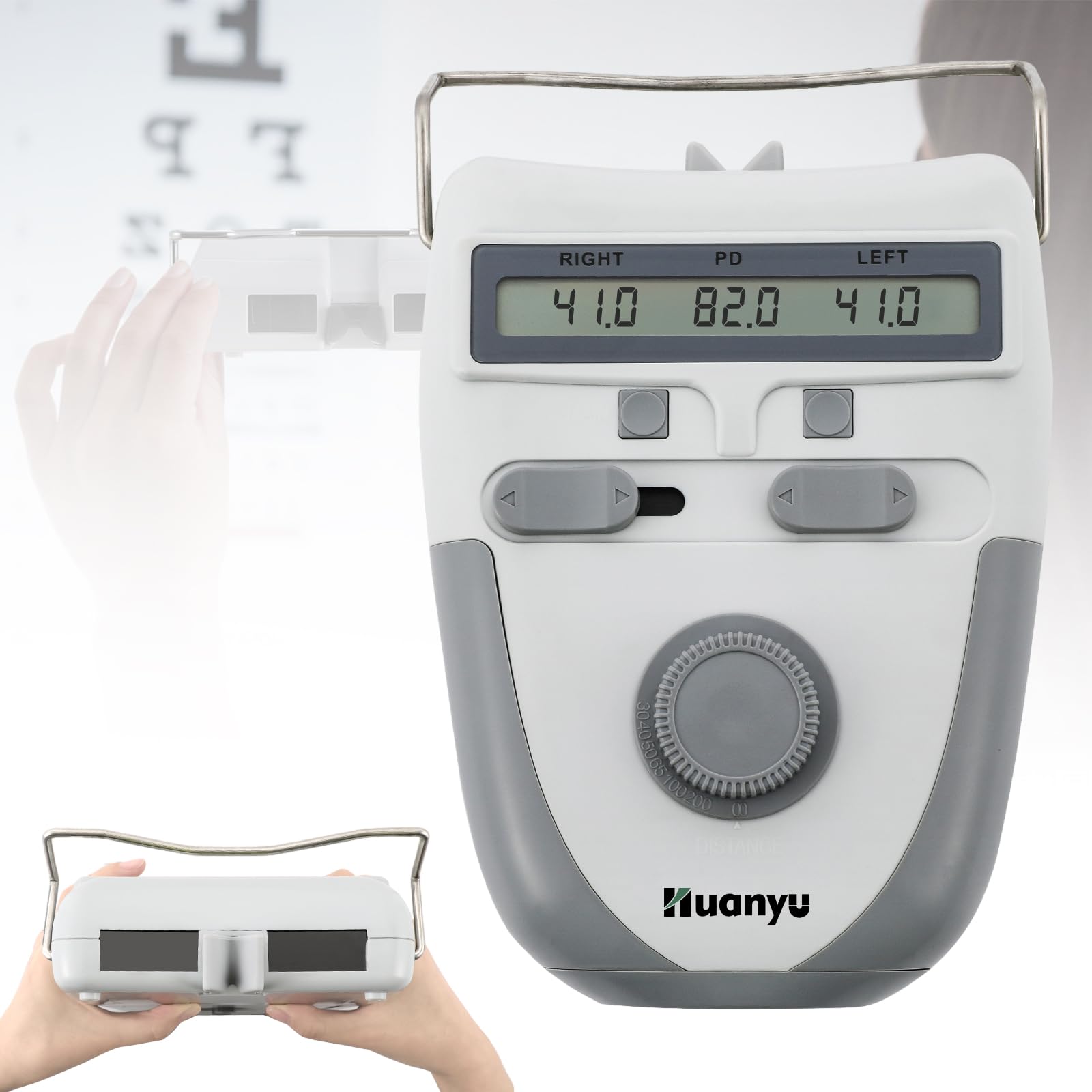 Huanyu Optical Pupilometer 46-82mm Digital PD&PH Meter LCD Display Pupil Height/Distance Meter CE Approved