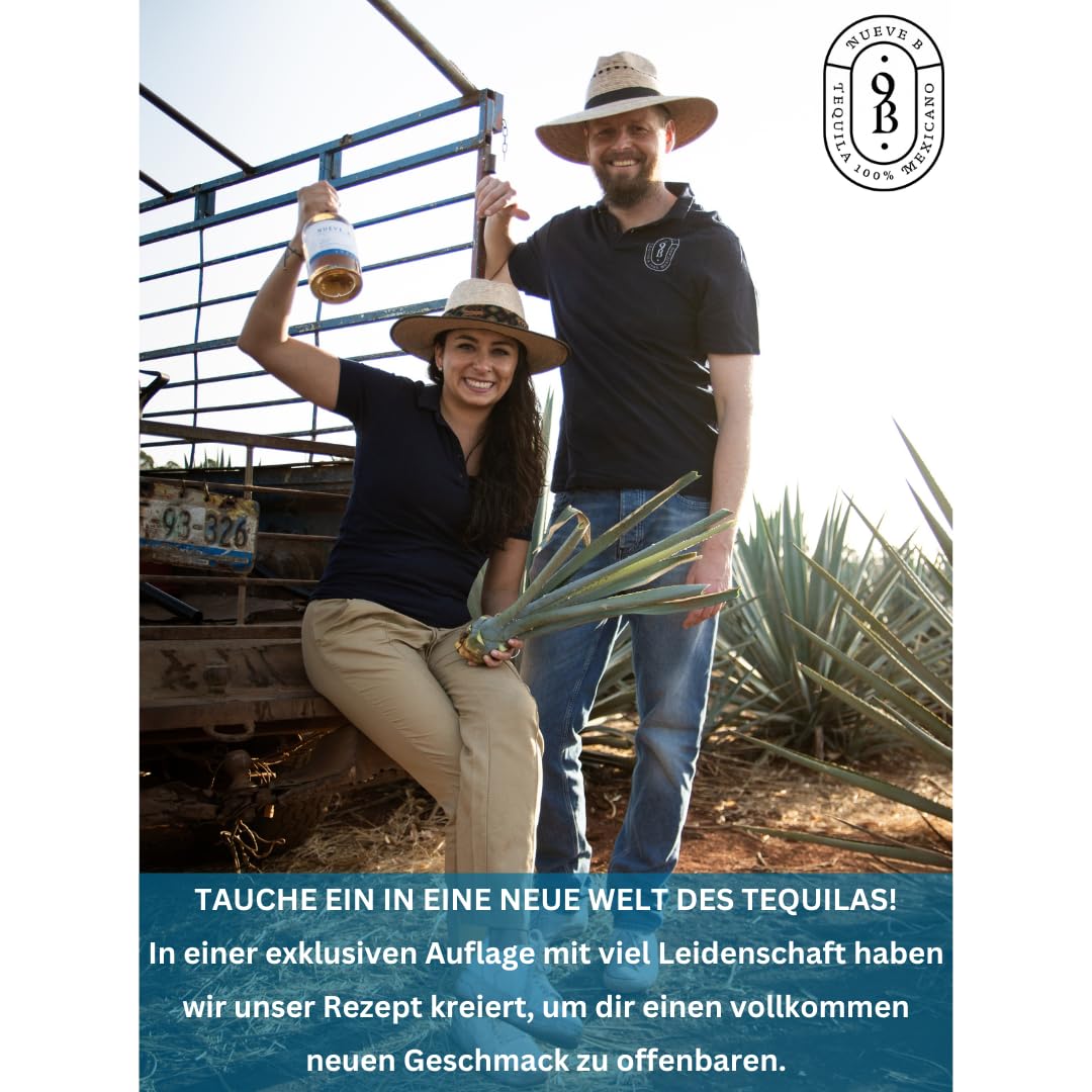 NUEVE B Añejo Premium Tequila 100% Agave 38% vol. 0,7l Handgefertigt Limitierte Auflage