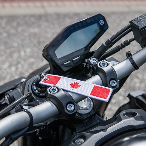 Miniatura 9 de Llavero de bandera con llavero, EDC para motocicletas, scooters, coches y regalos