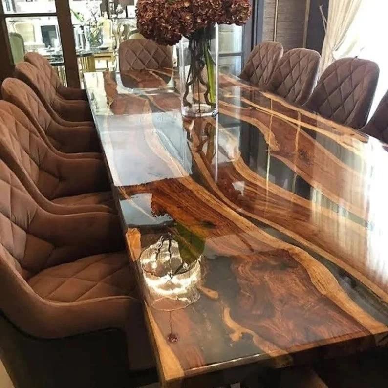 Amazon.com - Personalized Large EPOXY Table, Resin Dining