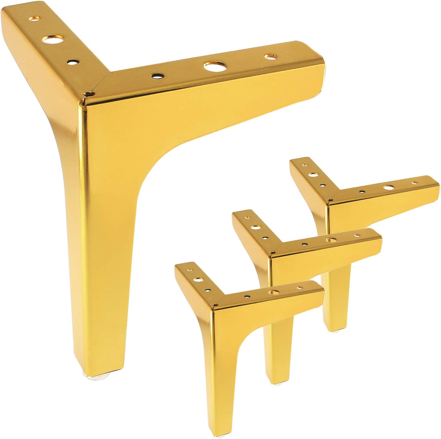 Kyuionty Set of 4 Furniture Legs 7 Inch, Modern Metal Furniture Sofa Legs for