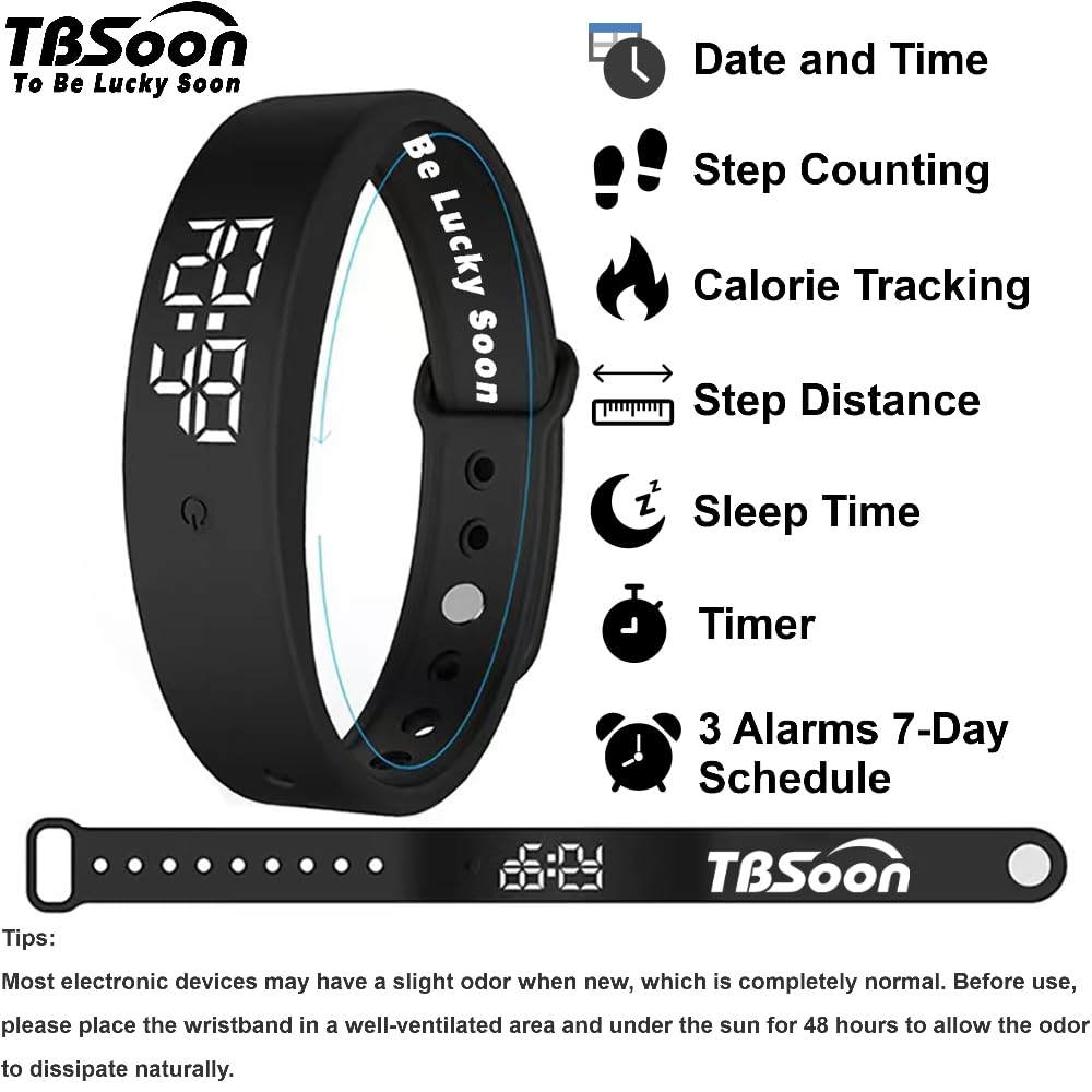 Pilulier TBSoon 7 jours avec bracelet alarme et rappel de prise de médicaments, 14 grands compartiments, résistant à l'humidité, bracelet alarme vibrante silencieuse et puissante, pilulier/boîte à pil