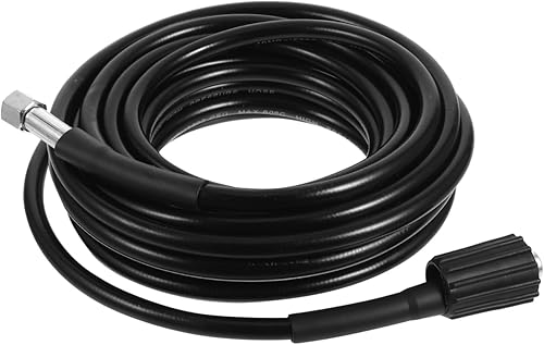 Manguera de lavado de alta presión de 26 pies 160 bar 2320 PSI con accesorios de rosca M22 a M14 para extensión de lavadora eléctrica uso en agua