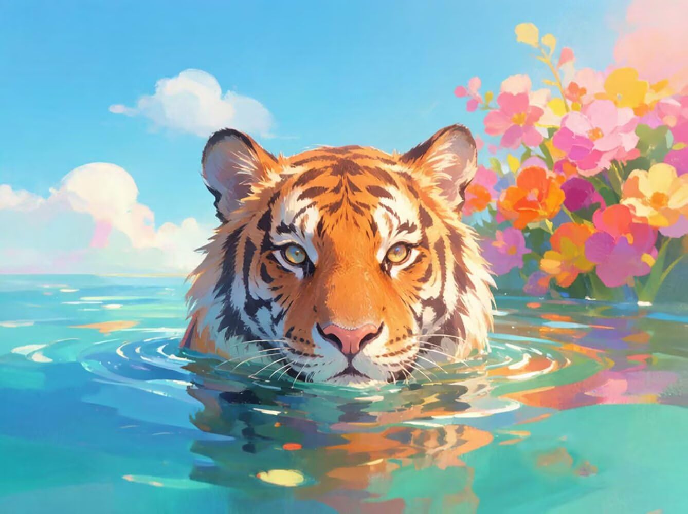 Diamond Painting Adulti Tigre Diamond Painting Kit 100x70cm 7-742K8
