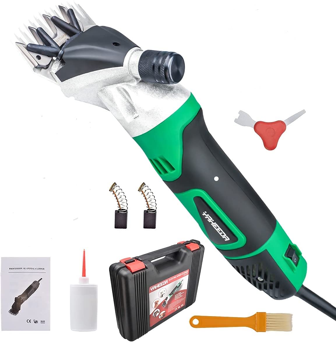 Unisex Pets 990 Sheep, Goat, Horse Hair Trimmer Machine 6 Speed(Red, Yellow, Green)