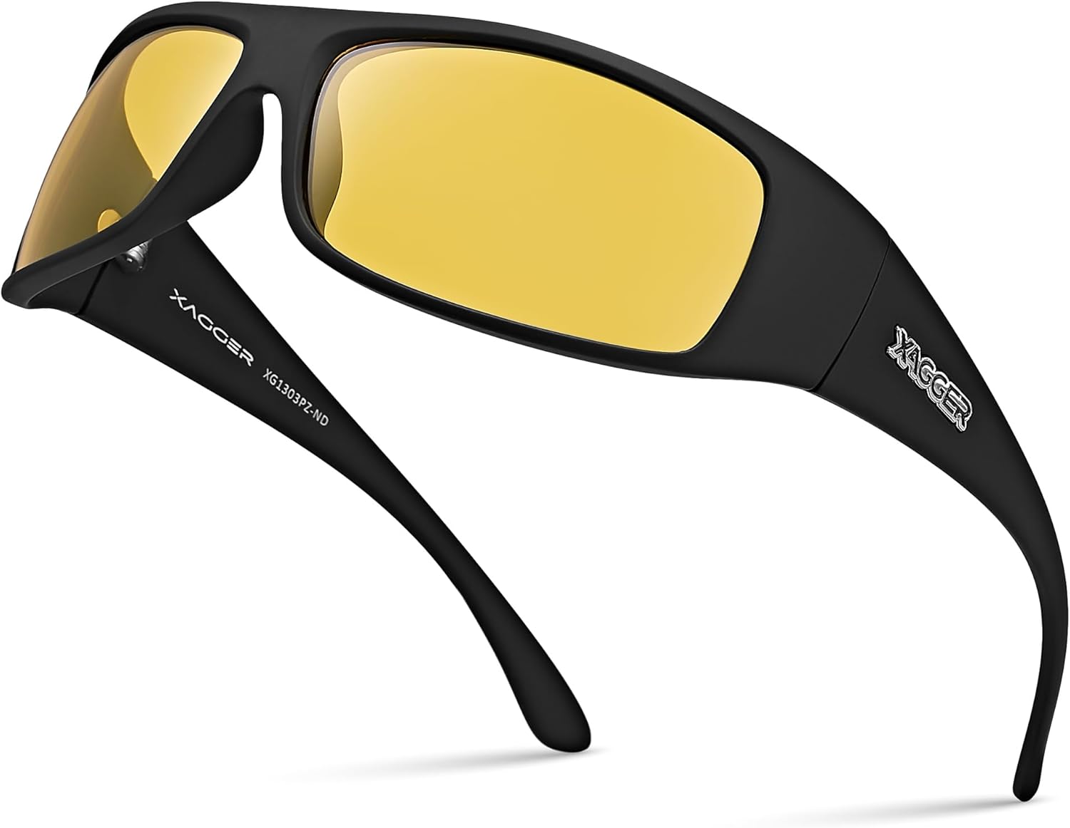 Xagger Sports Polarized Sunglasses for Men Wrap Around TR90 Frame Sun Glasses