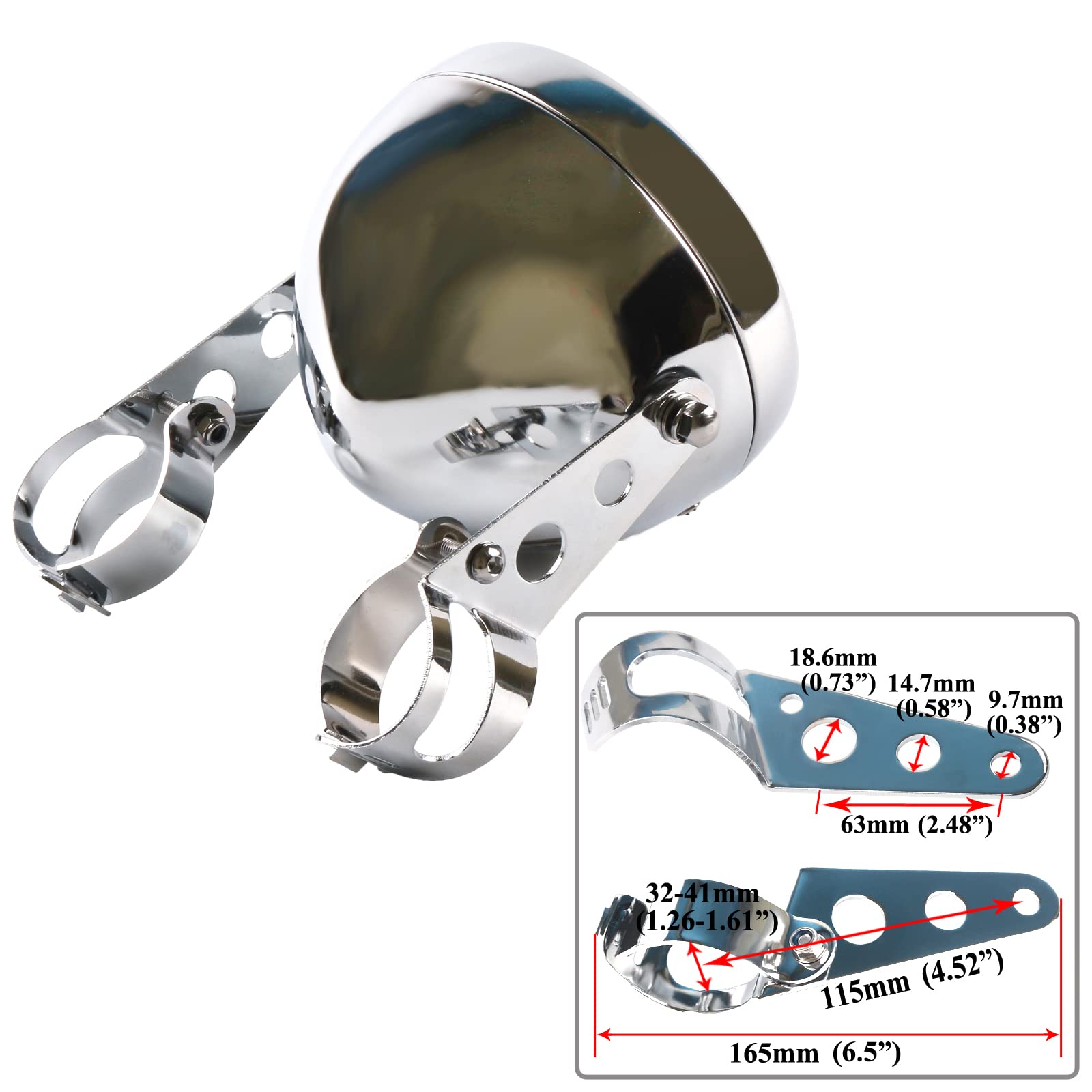 Amazon.com: ZZJAUBI Chrome Motorcycle Headlight Housing 5.75 5 3