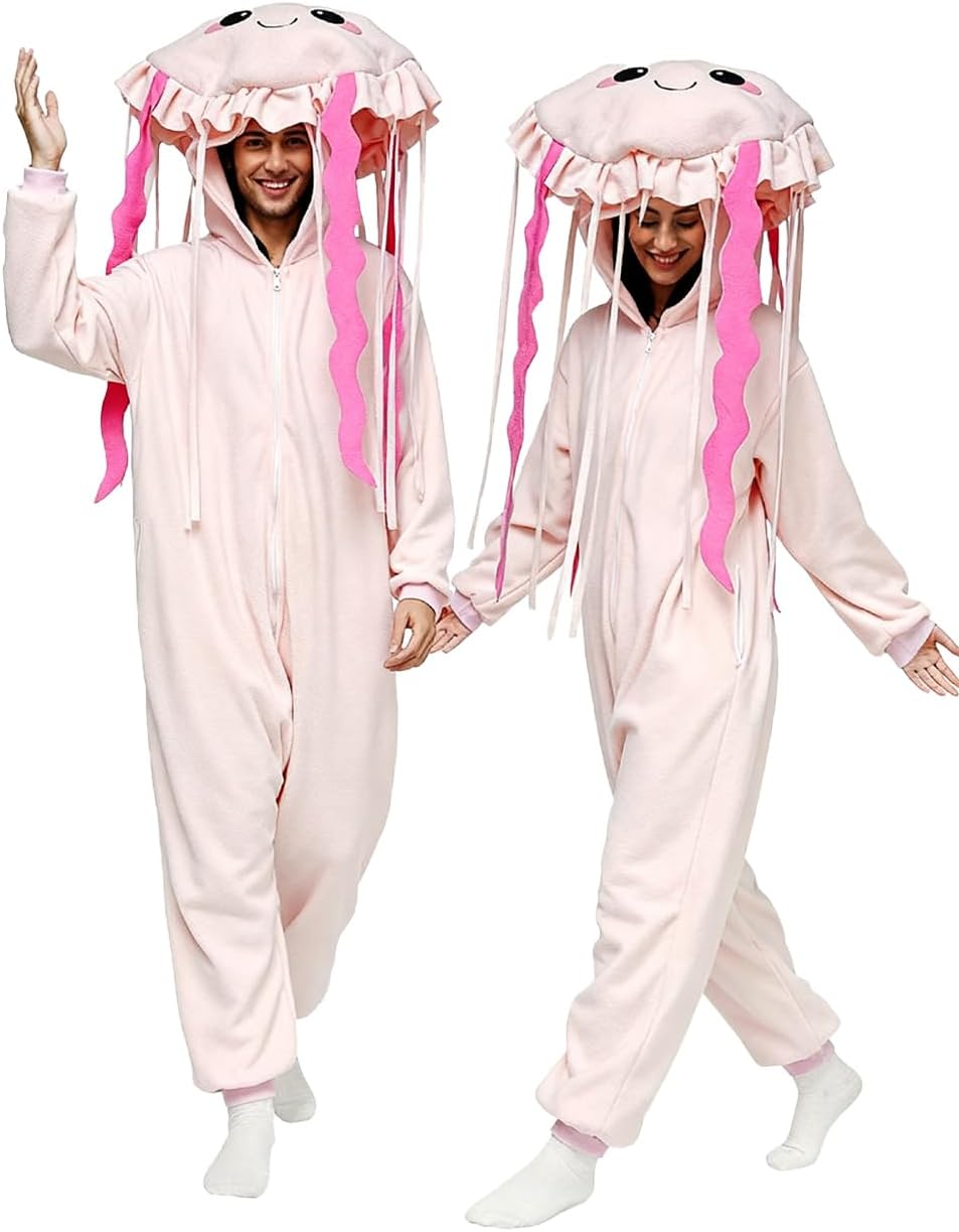 Jellyfish Onesie Adult Jellyfish Costume Halloween Onesie Pajamas Funny Cosplay Costumes