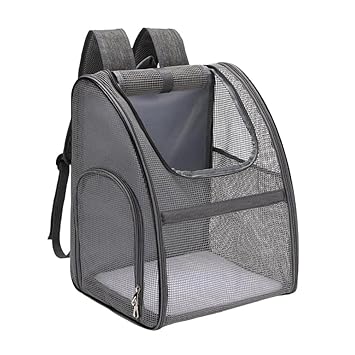 GG Enterprise Pet Dog Carrier Puppy Mesh Backpack Travel Carrying Shoulder Bag Gray