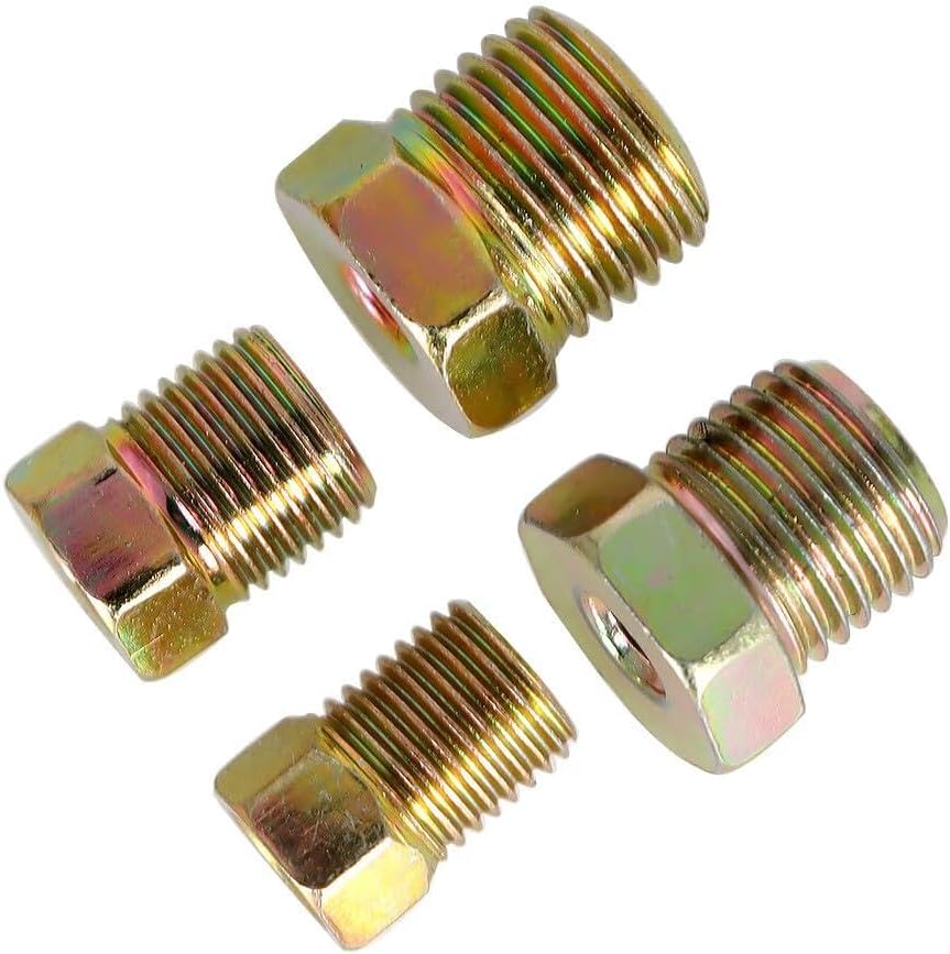 Genuine 35Pcs 3/16 & 1/4 Tube Brake Line Tubing Fitting Nuts Kit For Inverted Flares Genuine OEM Replacement