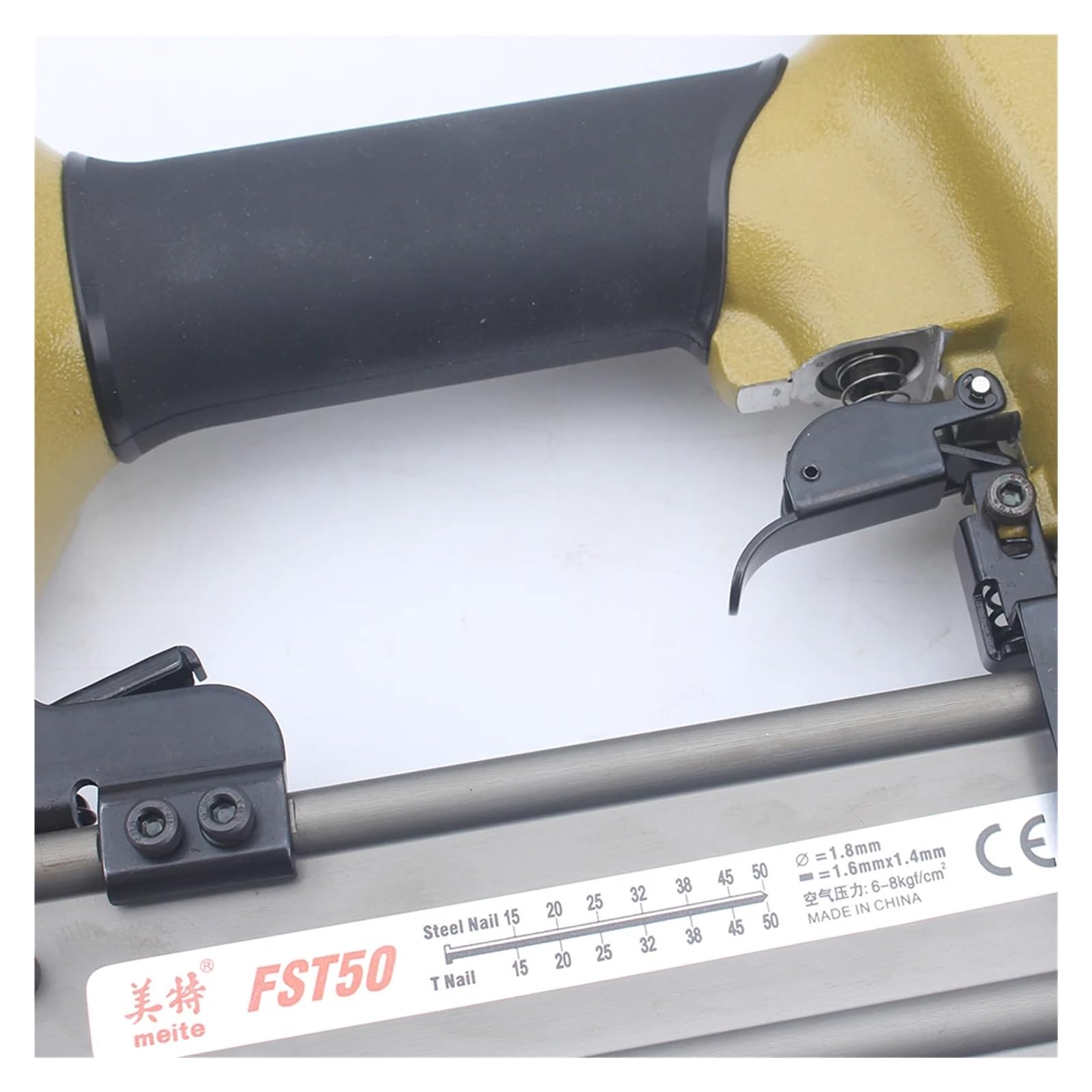 Pistolet do Gwoździ, Przemysłowy pneumatyczny pistolet do gwoździ FST50 typu T Pneumatyczny pistolet do gwoździ 15-50 mm 16GA