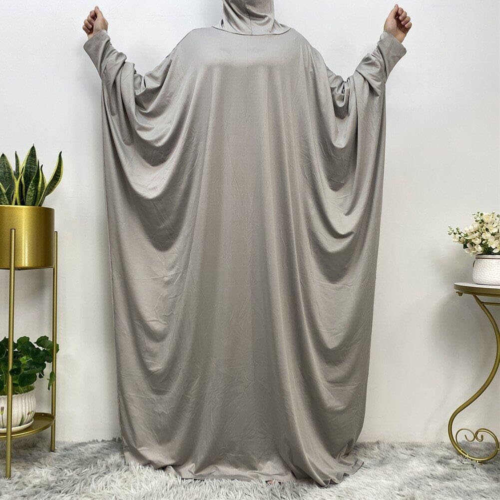 Musulmán de una pieza oración Hijab vestido Dubai modesto Abaya mujeres cubierta Jilbab Niqab Islam completo con capucha Jilbab Ramadán regalo