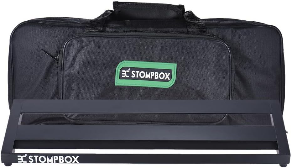 EX Portable Guitar Effects Pedal Board Pedalboard Aluminum Alloy with Carrying Bag Case ×2 Fastener Tapes Black