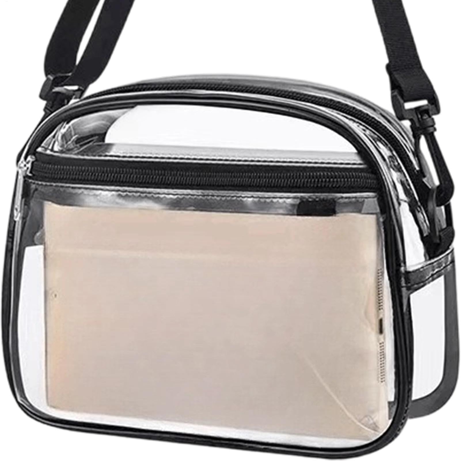 Genérico Bolso Transparente,Ajustable Impermeable con Monedero Desmontable | Para Mujer Con Correa Desmontable | Para Festivales Trabajo Desplazamientos Viajes Aire Libre Deporte Playa Conciertos