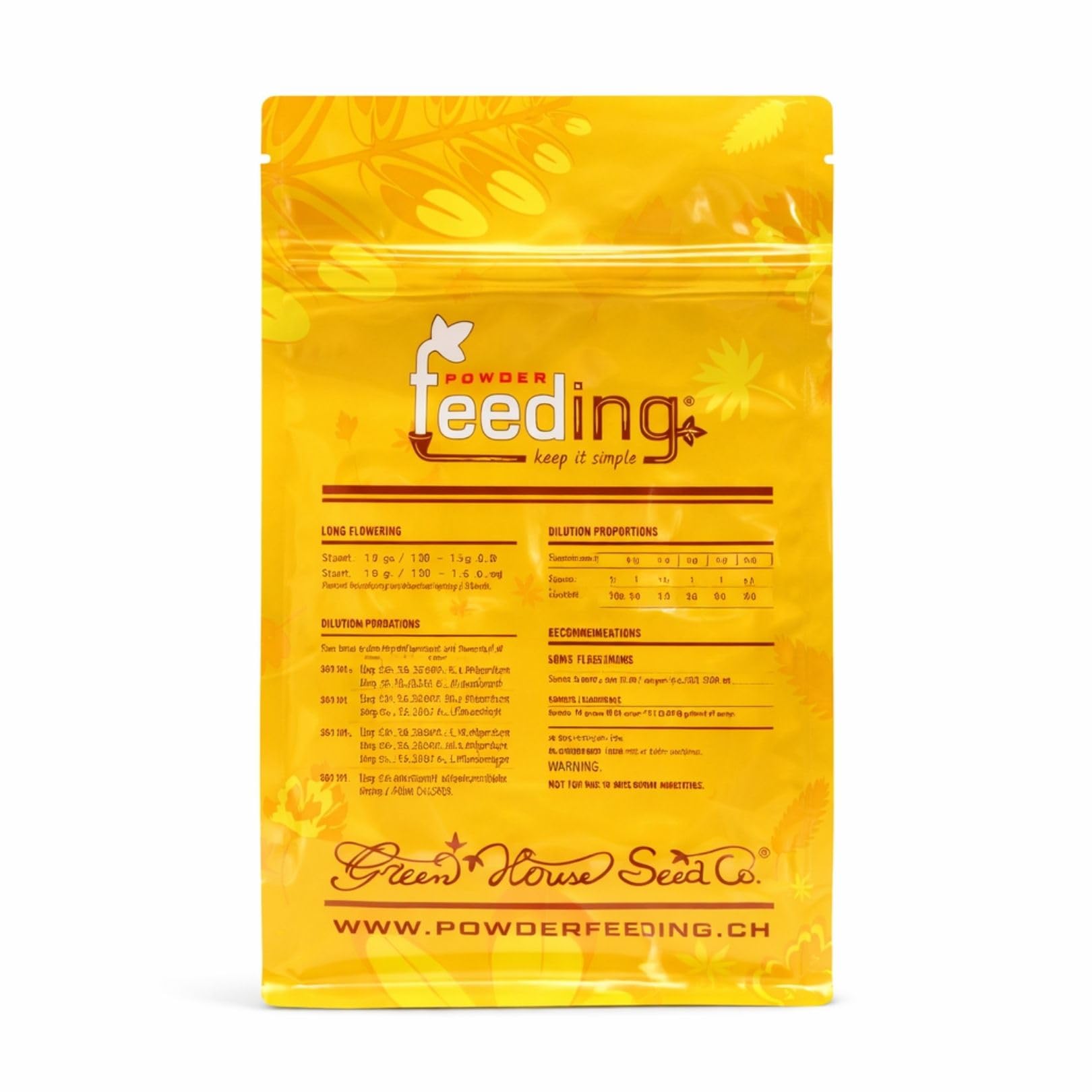 Weedness Green House Feeding Long Flowering 1 Kg - NPK Dünger Grow Anbau Indoor Erde Flüssigdünger Organischer Bio