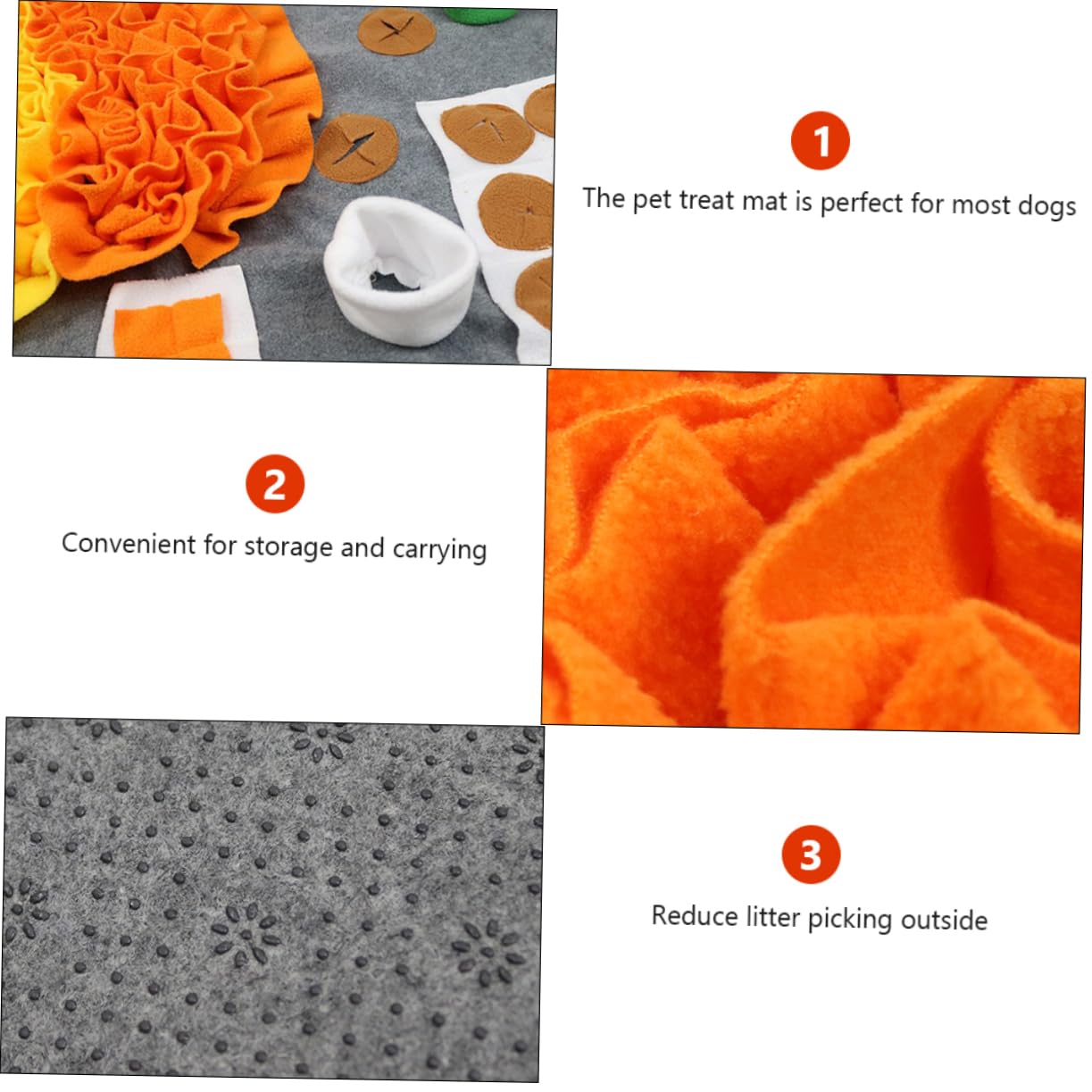 COLLBATH Tapis De Jeu pour Animaux De Compagnie Tapis De Reniflement pour Chien Jouet À Renifler Matériau en Flanelle pour Chiens