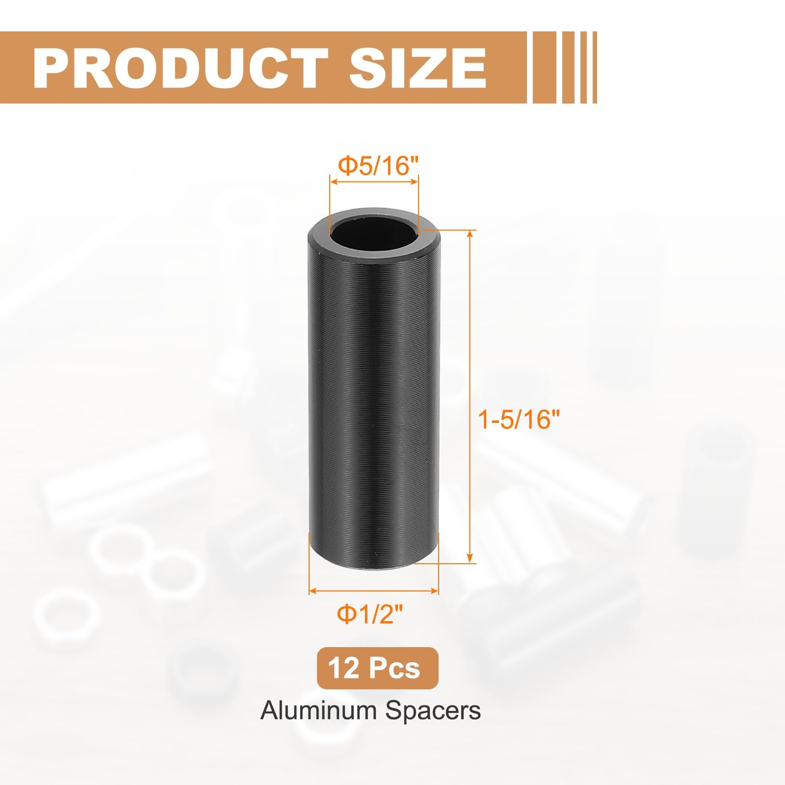 PATIKIL 12PCS Aluminum Spacers - Image 2