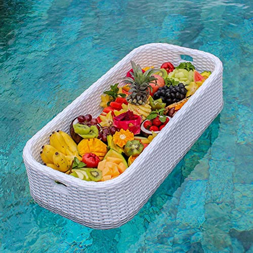 YJYJY Bandejas flotantes para Servir Mesa y Barra con Asas Bandeja Flotante de Lujo