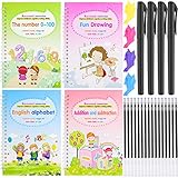 ADXCO Magic Practice Copybook Set Magic Handwriting Copybook Tracing Book Magic Calligraphy Reused...