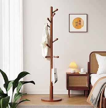 Amazon.co.jp: 木製ポールハンガー 玄関ハンガー ツリーハンガー