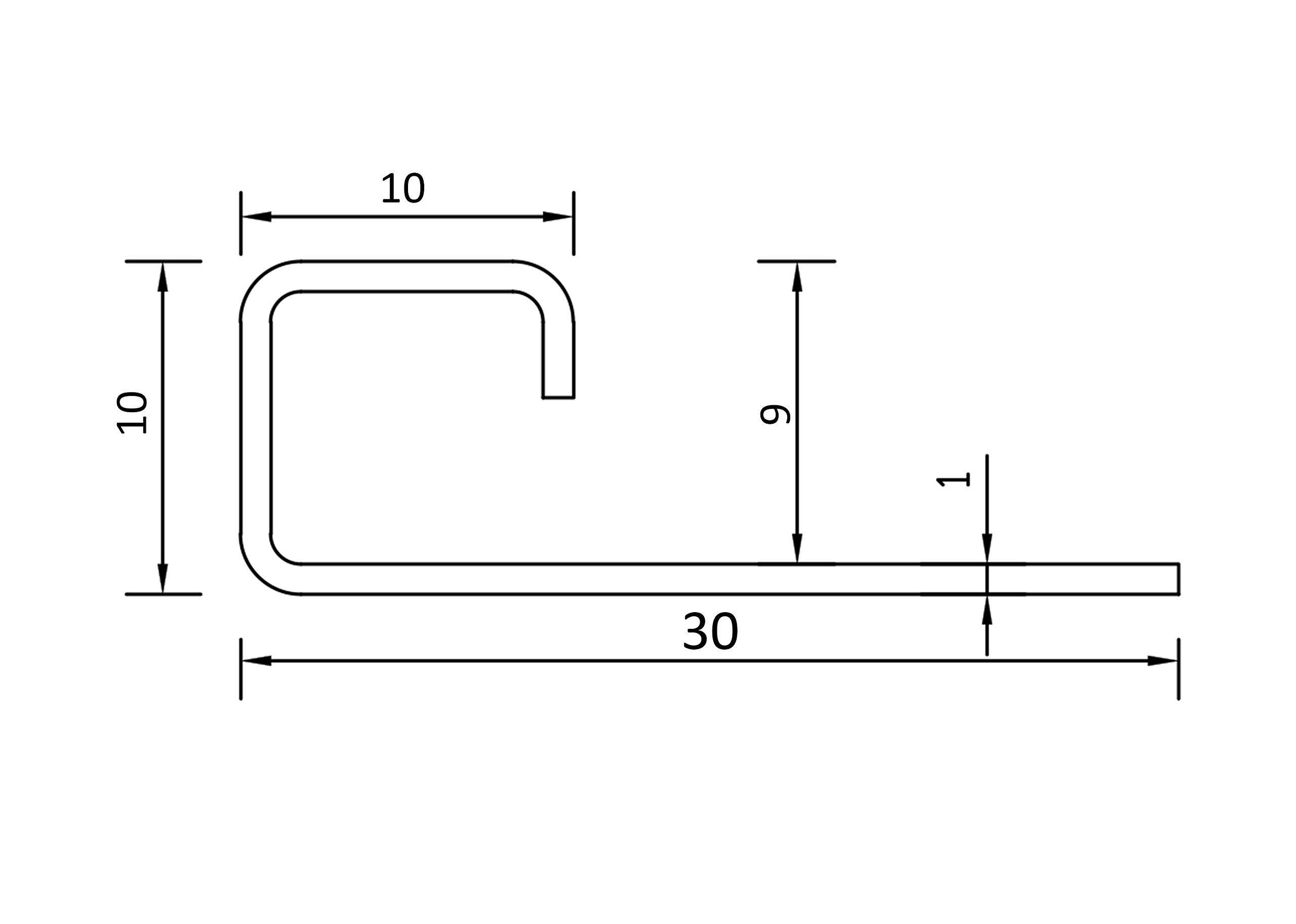 Fuchs Design Fliesenschiene Professional 9 mm Quadratprofil V2A Edelstahl gebürstet 2,5 m - 10 Stück