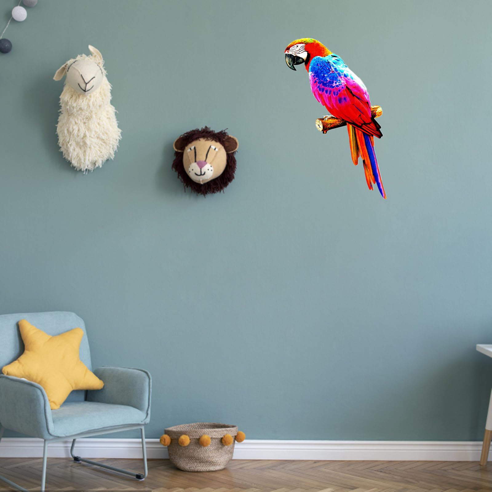 Amazon.co.jp: DEARBIRDER メタル オウム 壁 装飾 カラフル オウム 壁