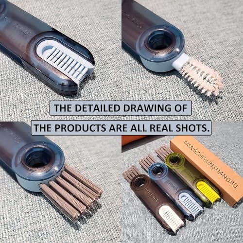 Image of 3 in 1 Cup Lid Gap Cleaning Brush,Multifunctional Insulation Cup Cleaning Tools,Mutipurpose Tiny Silicone Versatile Water Bottle Holder Cleaner,Home Kitchen Cleaning Tools for Mugs