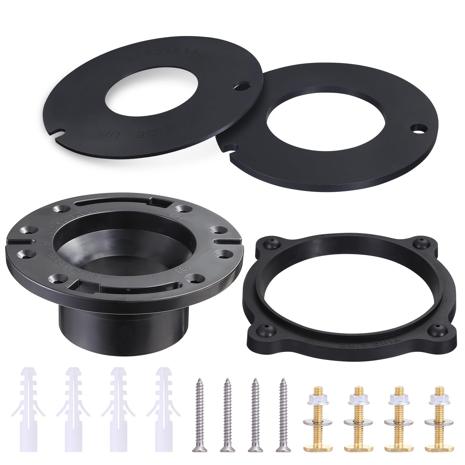 RV Toilet Flange Seal Kit Designed for Sealand 510+,511H,2010,2011, Include 385345892 Socket RV Toilet Flange, 385316140,385311462 RV Flush Seal and 385310063 RV Toilet Seal, 4 in 1 Combo Kit