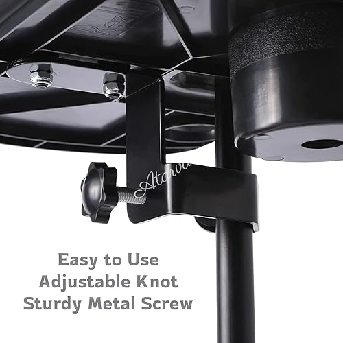 Miniatura 6 de Bandeja universal para micrófono con soporte para bebidas, soporte de micrófono ajustable con abrazadera para estante de utilidad, soporte de