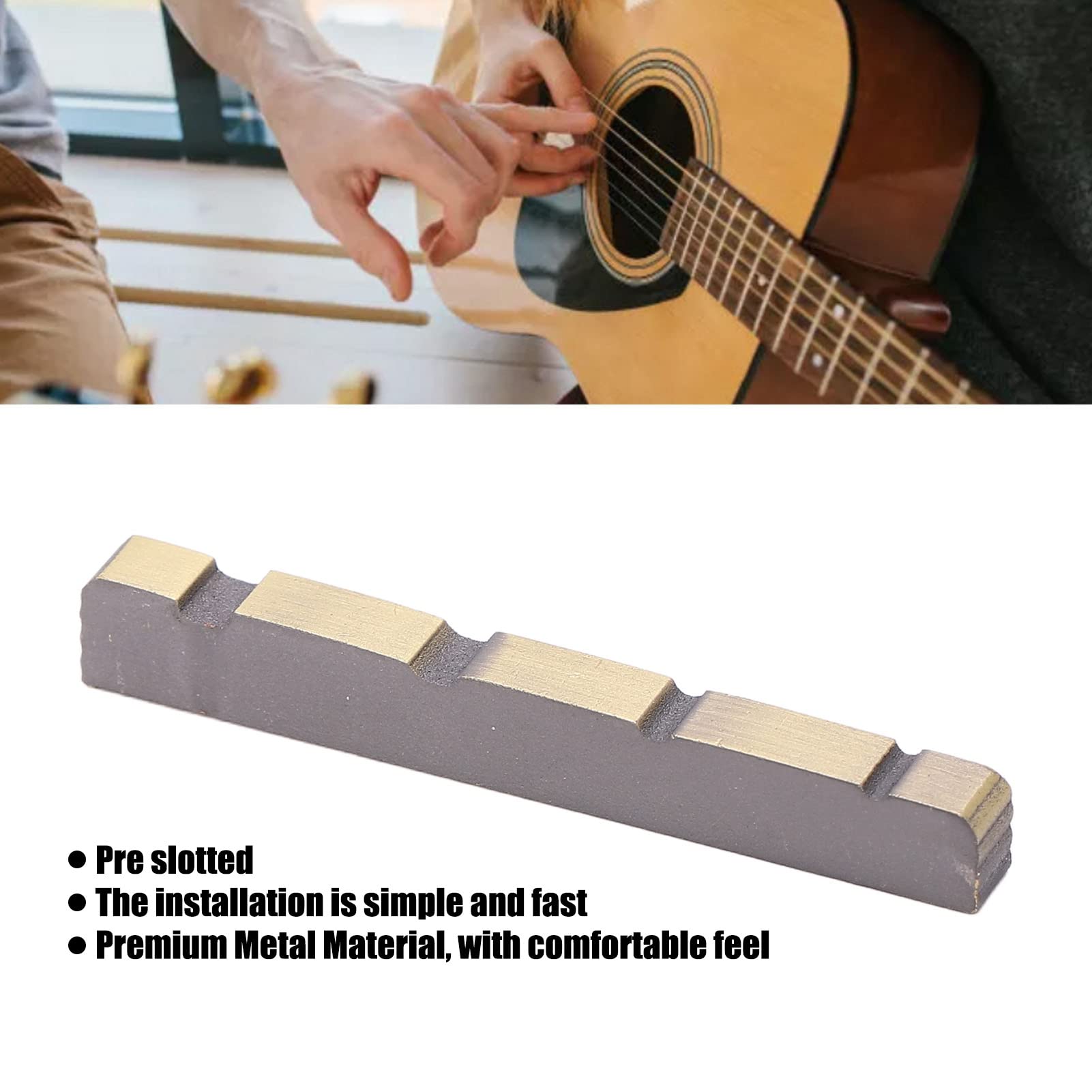 Amazon.com: 4 String Bass Nut, 38mm Pre Slotted Guitar String Nut