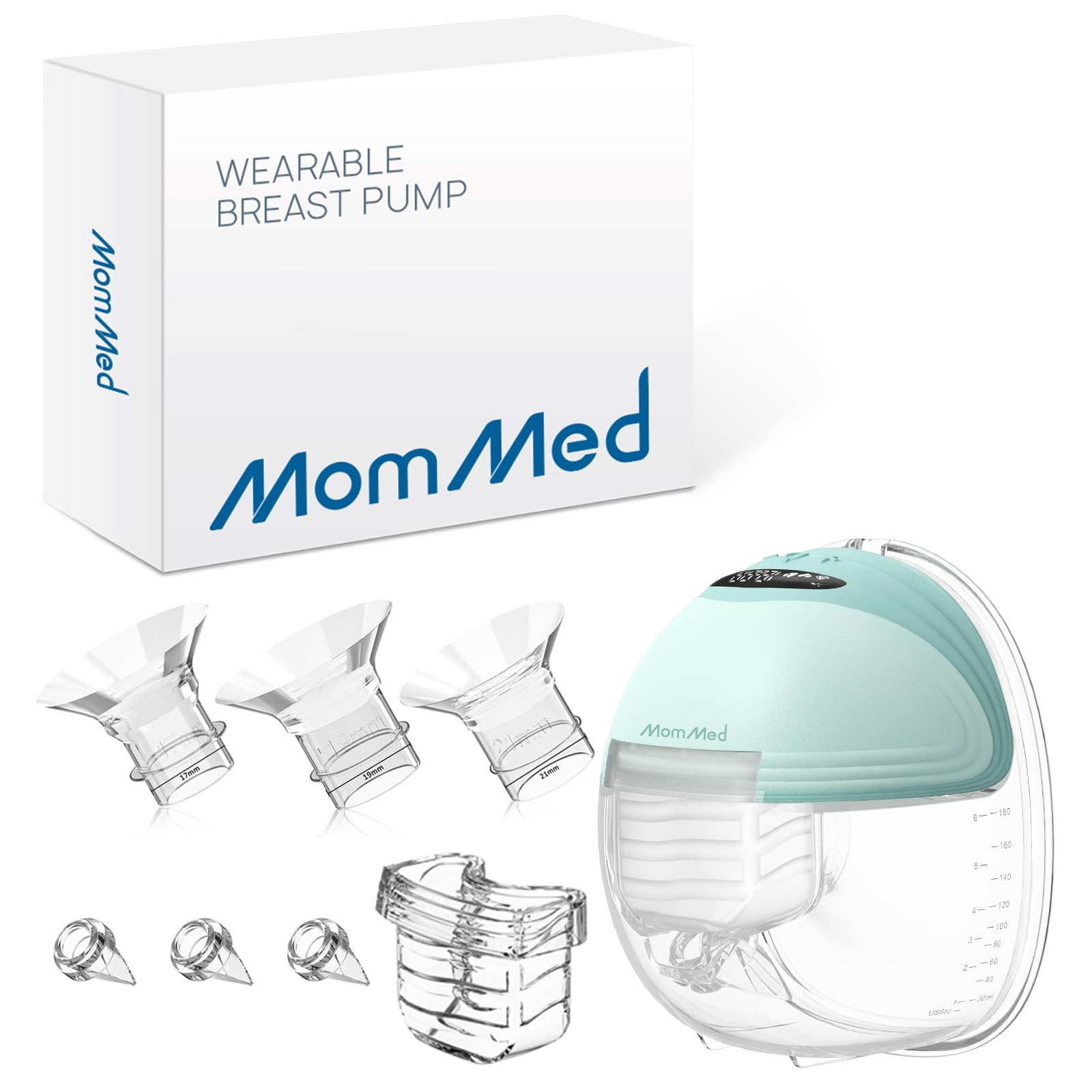 MOMMED Breast Pump, Wearable Breast Pumps with 3 Mode & 12 Levels, Leak-Proof & Low Noise Design Electric Breast Pump, 24mm Hands-Free Breast Pump, Rechargeable, Includes 17/19/21mm Flange InsertMOMMED Breast Pump, Wearable Breast Pumps…