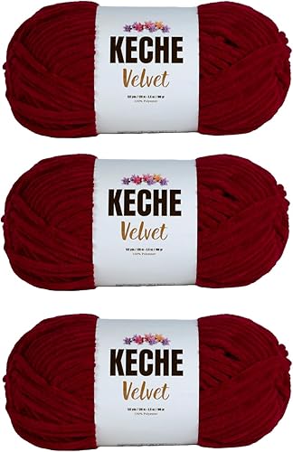 Vista 64 de Hilo de terciopelo Keche para crochet, suave chenilla voluminosa para bebé, manta Amigurumi, 100 gr (121 m) - Turquesa
