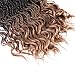 DAIRESS (6 Packs) 14Inch 35strands Wavy Senegalese Twist Crochet Hair Braids Wavy Ends Free Synthetic Hair Extensions Curly Crochet Twist Braiding Hair (#27)