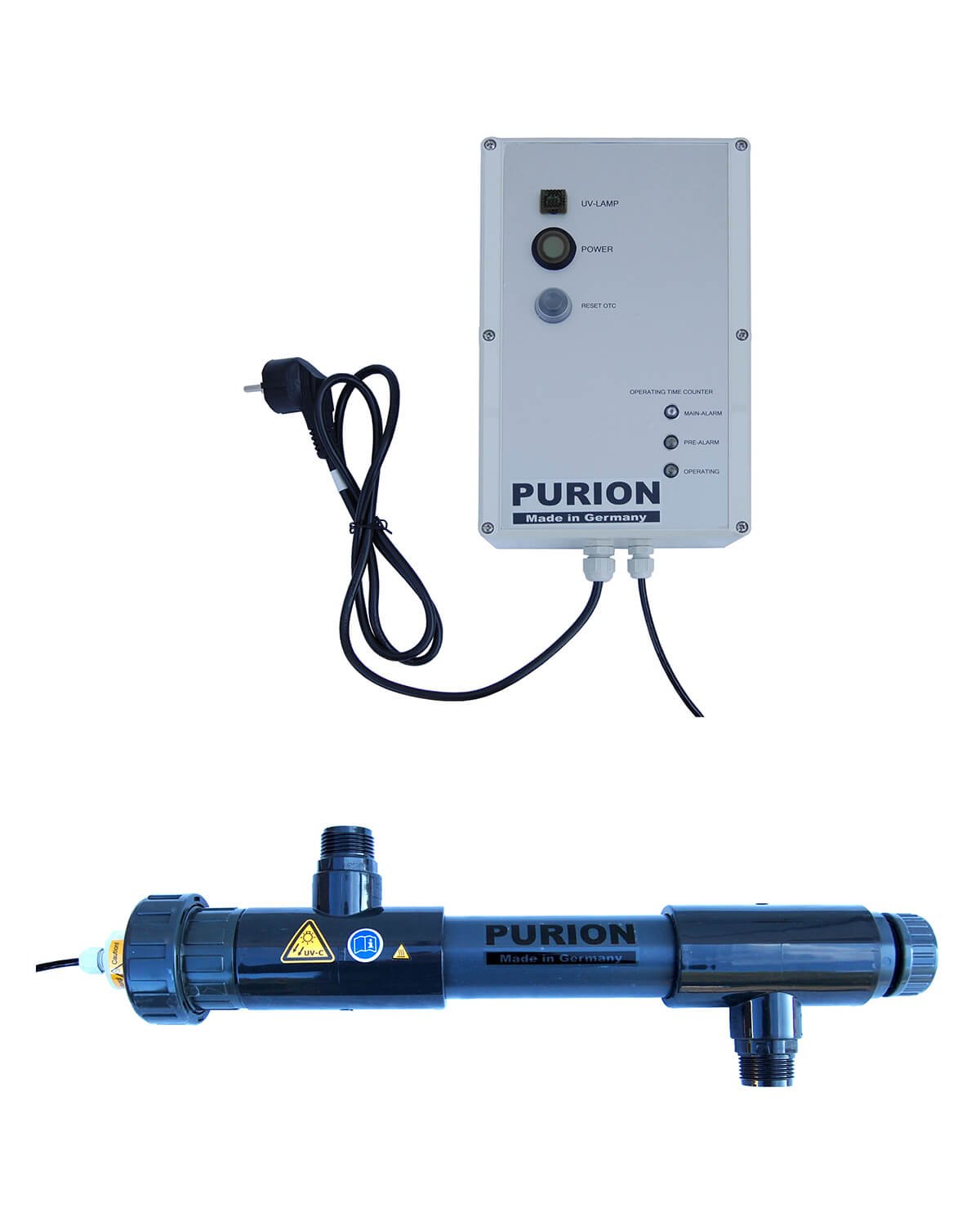 1000 PVC-U UV-C UV-C Lámparas del sistema UVC Esterilizador Limpiador Clarificador con monitorización de por vida