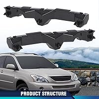 Vista 9 de PIT66 Juego de 2 soportes de parachoques delantero compatibles con Lexus RX330 2004-2006/Lexus RX350 2007-2009/Lexus RX400 2006-2008 delantero