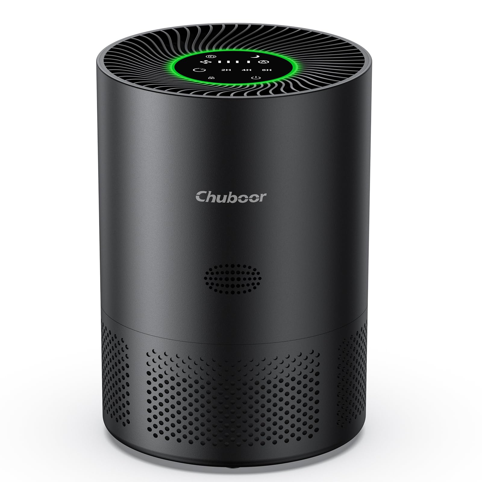 Chuboor Purificatore d'aria anallergico, filtro dell'aria HEPA contro muffa, polvere e peli di animali 185 m³/h CADR per camera da letto fino a 110 m², indicatore di qualità dell'aria, modalità auto