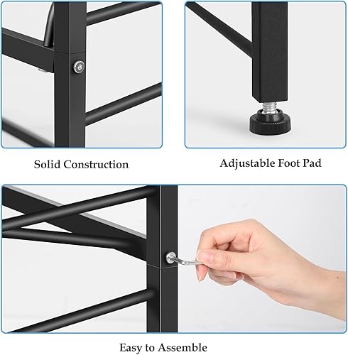 Miniatura 3 de Estante enfriador de agua resistente para botellas de agua de 5 galones, estante de agua de 4 niveles con 8 ranuras para jarras de galón, estante