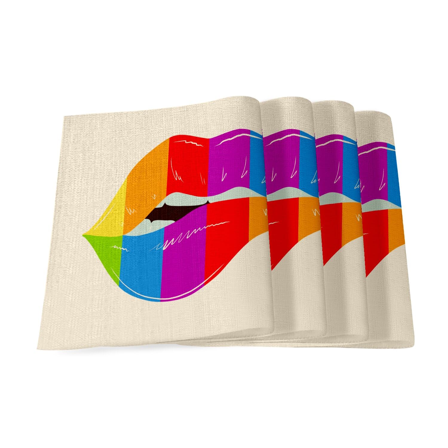 Sets de table en lin LGBT pour exprimer votre fierté avec amour lors de chaque repas