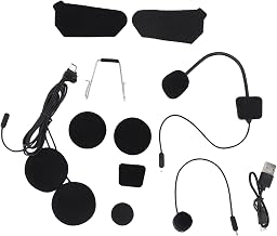 Wireless Motorcycle Helmet Headset with Smart Ambient Light, IP65, BT5.4 Connectivity for Motorcyclists Riding