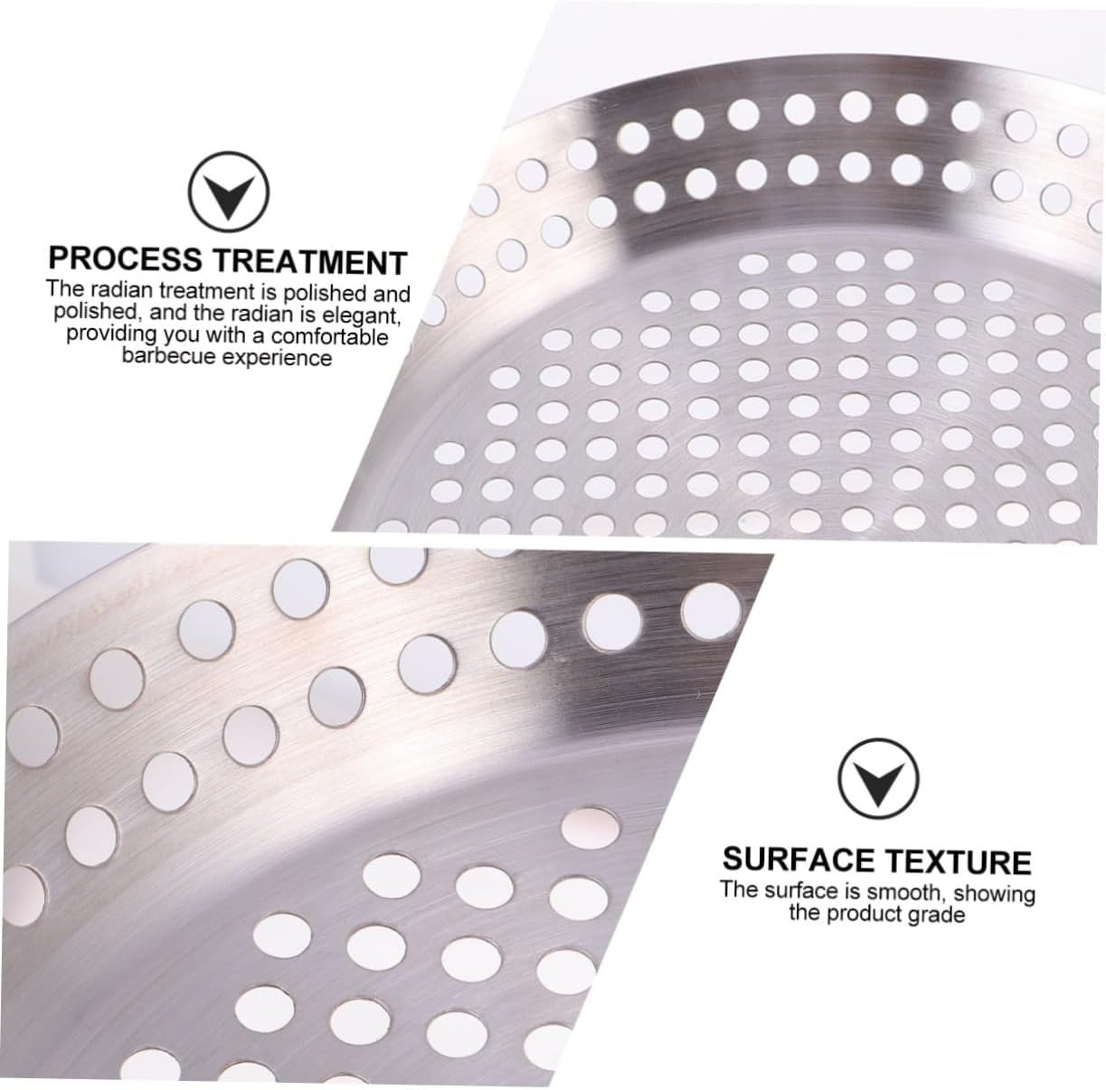 Cabilock Detachable Handle Bbq Roasting Pan Stainless Steel Flat Grill Tray for Outdoor Grilling and Cooking Meat Vegetables Seafood Easy to Clean Portable Barbecue Plate