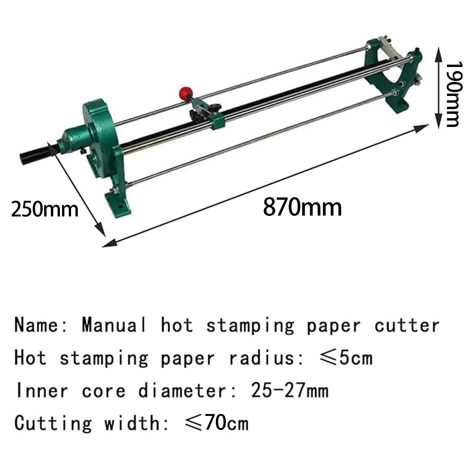 Taglierina Manuale per Fogli di Alluminio con Doppia Fessura affilata, Larghezza Regolabile, Supporto a 3 Tubi per Un utilizzo Stabile e duraturo.