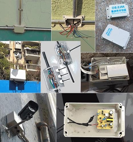 Fielect Junction Box Abs Plastic Dustproof Waterproof Ip67 Universal Electrical Project Enclosure With Transparent Clear Cover And Fixed Ear 4.53" X 3.54" X 2.17" #TOP5