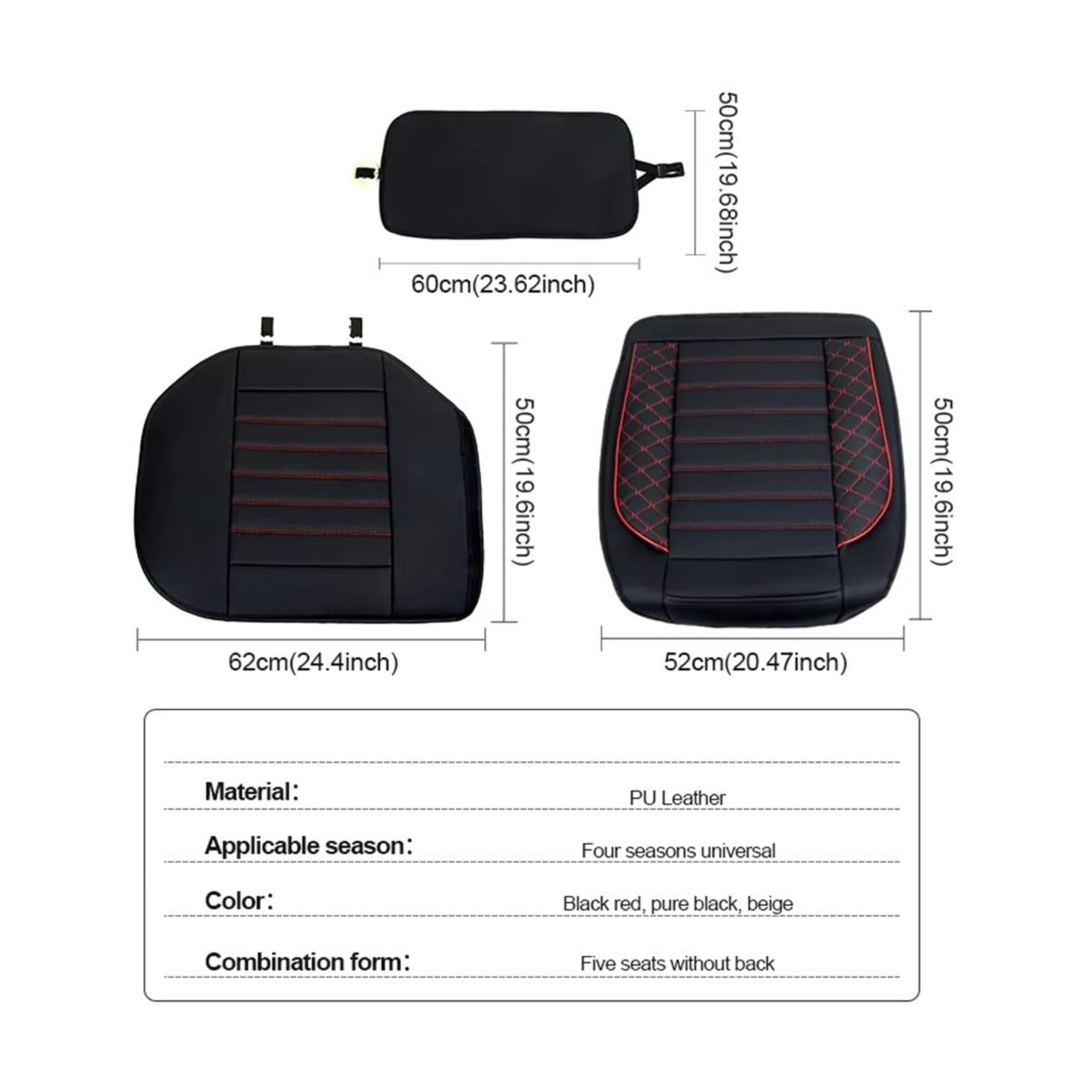 Funda Asiento Coche Completamente Rodeada, Cojín Protector Automático PU, Alfombrilla Protectora para Silla Antiarañazos Juego Fundas Asientos