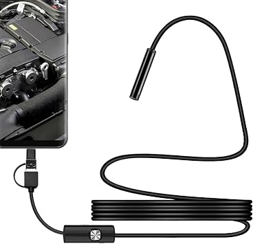Endoscope Camera with Light, IP67 Waterproof Plumbing Camera, Portable Industrial Endoscope with 11.4 Ft Cable for Phone Automotive Repair