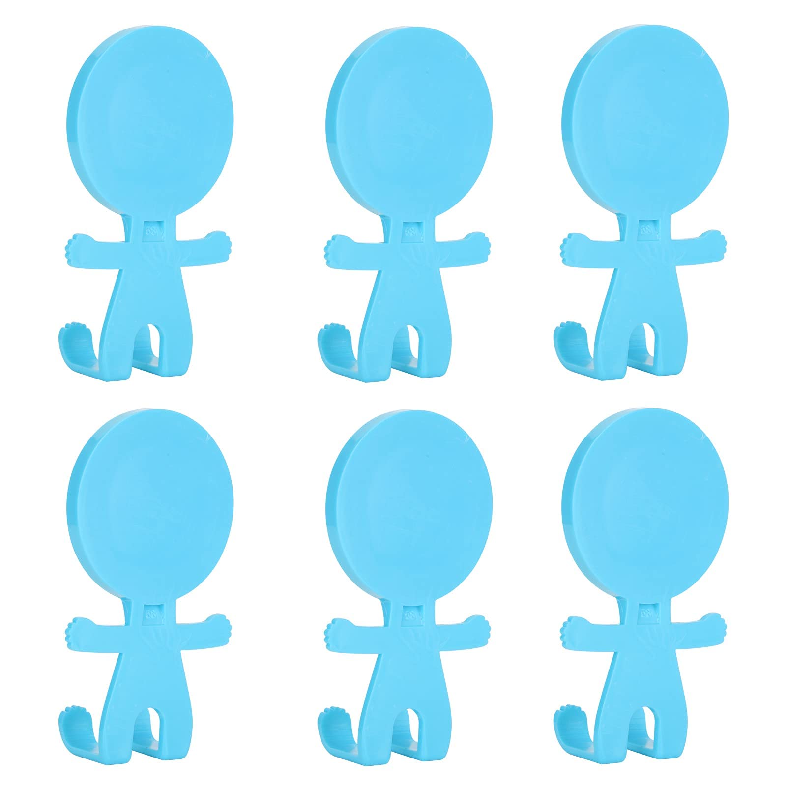 Set di 50 ganci porta spazzolino da denti da 58 mm, kit di forniture per la creazione di badge, set di custodie vuote fai da te con design a forma umana, per bagno, cucina, organizzazione e progetti