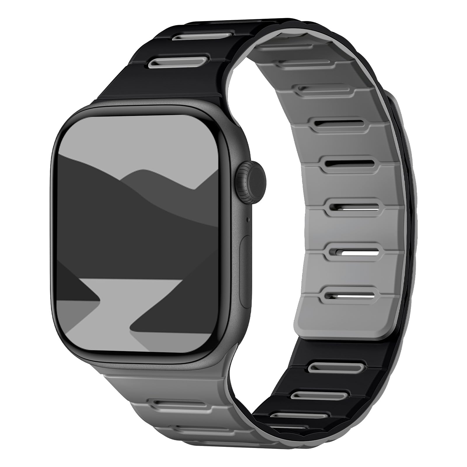 Bandletic Apple Watch Band, Magnetic Silicone, Double-Sided Wear, Sweatproof, Ultra3/Ultra2/Ultra (49 mm) Series 10-11 (46 mm) Series 7-9 (45 mm) SE3/SE2/SE (44 mm) Series 4-6 (44 mm) Series 1-3 (42 m