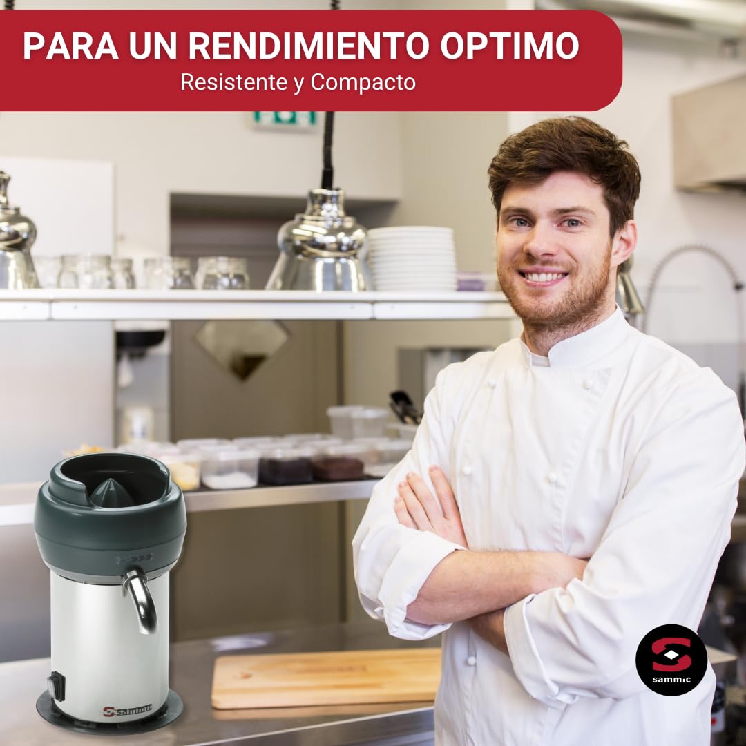 YOMMAK - Spremiagrumi elettrico professionale Sammic-ECM 130 W | Spremiagrumi manuale di succo e verdura in acciaio inox spremiagrumi | Ricambi spremiagrumi