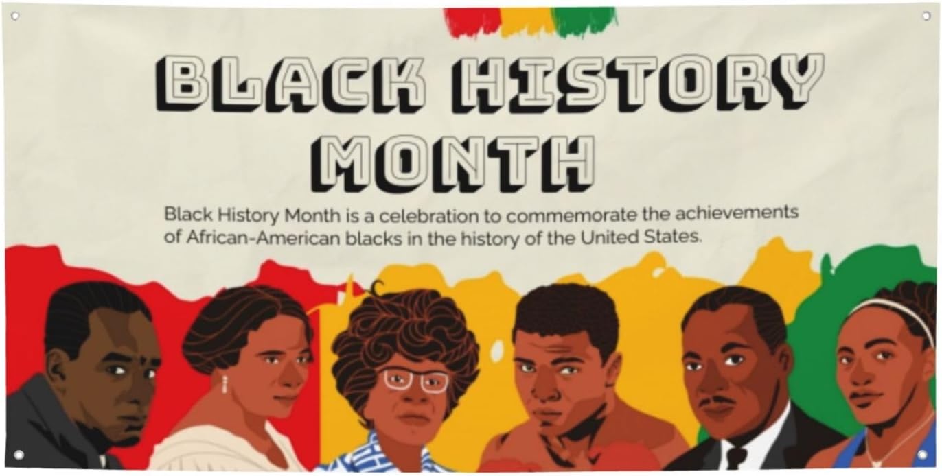 Black History Month Banner Party Decorations, African